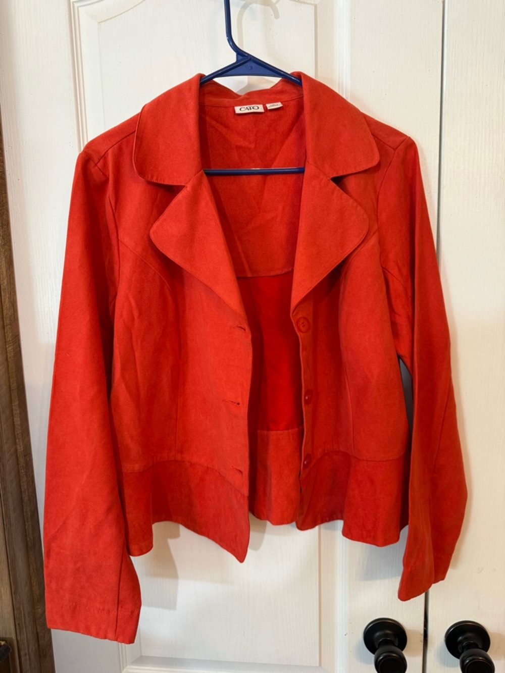Cato Red Suede Women’s Blazer Jacket